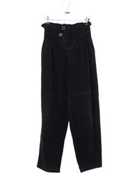 Manoush - Pantalon Pantalon droit en coton noir - Lyst