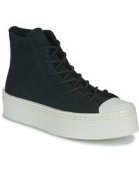 Converse - Turnschuhe Chuck Taylor All Star Modern Lift Platform Mono Suede - Lyst