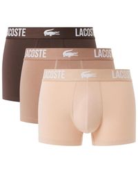 Lacoste - Caleçons Lot de 3 boxers Ref 65048 I87 Beige - Lyst