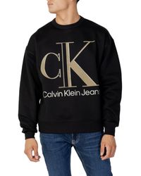 Sweat-shirt Polaire Calvin Klein pour homme en coloris Noir Homme Vêtements Articles de sport et dentraînement Sweats 