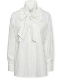 Y.A.S - Blouses YAS Sigga Shirt L/S - Star White - Lyst