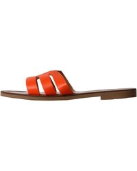 Super Mode - Sandales plates Mules Plates Cuir La Bottine Souriante Paris - Lyst