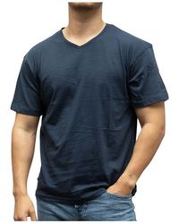 Billtornade - T-shirt - Tee-shirt col V 20959 - marine - Lyst