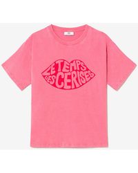 Le Temps Des Cerises - T-shirt T-shirt cassio rose délavé - Lyst