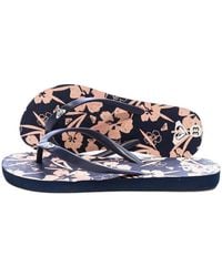Roxy - Tongs Sandales Semelle En Caoutchouc - Lyst
