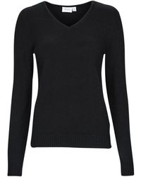 Vila - Pull VIRIL V-NECK L/S KNIT TOP - NOOS - Lyst