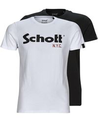 Schott Nyc - T-shirt TS 01 MC LOGO PACK X2 - Lyst