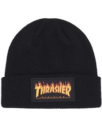 Thrasher - Bonnet Cappello Uomo Flame Patch Beanie - Lyst