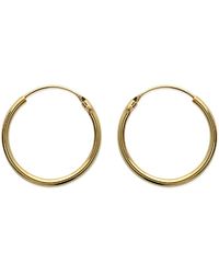 Brillaxis - Boucles oreilles Boucles d'oreilles créoles plaqué or 25 mm - Lyst