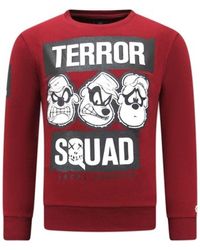Local Fanatic Sweatshirt mit druck terror beagle boys - Rot