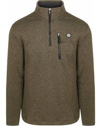 Superdry - Sweat-shirt Half Zip Pullover Fleece Olive - Lyst