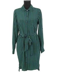 Diane von Furstenberg - Robe courte Robe en soie verte - Lyst