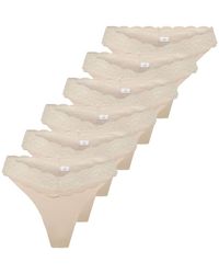 ONLY - Strings String Paquet de 6 ONLCHLOE LACE THONG 6P - Lyst