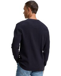 Tom Tailor - Pull Pull Col Rond Navy Mélange - Lyst