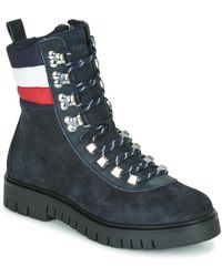 Tommy Hilfiger Laarzen Padded Nylon Lace Up Boot - Blauw