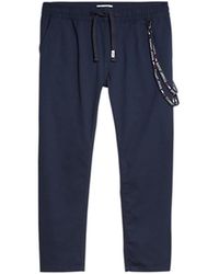 Pantalon Flannelle Tommy Hilfiger pour homme en coloris Bleu élégants et chinos Pantalons casual Homme Vêtements Pantalons décontractés 