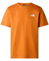 The North Face - T-shirt NF0A87NP M SS BOX NSE TEE-PCO ORANGE - Lyst