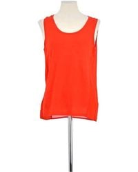 Sandro - Blouses Top sans manche en lin rouge - Lyst