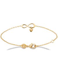 Brillaxis - Bracelets Bracelet Infini Coeur Plaqué Or - Lyst
