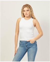 Guess - Debardeur Top avec ouverture dos et bouton - Lyst