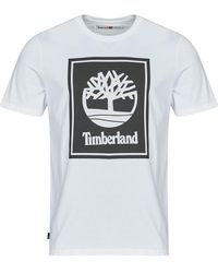 Timberland - T-Shirt Korte Mouw Stack Logo Short Sleeve Tee - Lyst