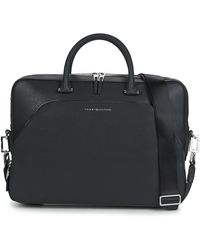 Tommy Hilfiger Borsa Porta Documenti Business Leather Slim Comp Bag - Nero