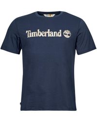 Timberland - T-shirt Camo Linear Logo Short Sleeve Tee - Lyst