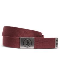 Volcom - Ceinture Cinturón Circle Web Belt - Merlot - Lyst