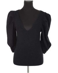 Ba&sh - Blouses Top en coton noir - Lyst