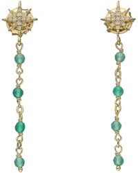 Orusbijoux - Boucles oreilles Boucles D'oreilles Argent Dorée étoile Zirconium Blanc - Lyst
