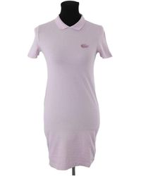 Lacoste - Robe courte Robe en coton violette - Lyst