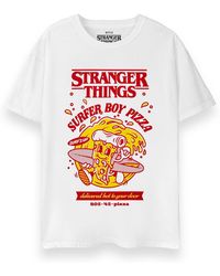 Stranger Things - T-shirt Surfer Boy Pizza T-shirt à manches courtes - Lyst