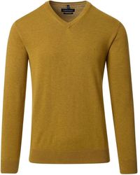 CASA MODA - Sweatshirts Pull Col-V Jaune - Lyst