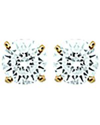 Brillaxis - Boucles oreilles Boucles d'oreilles puces plaqué or 4 mm - Lyst