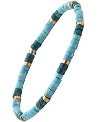 Sixtystones - Bracelets Bracelet Perles Heishi 4 Mm Turquoise -Medium-18cm - Lyst