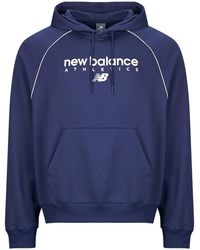 New Balance - Sweatshirts À Capuche Linear Graphic Fleece Hoodie - Lyst