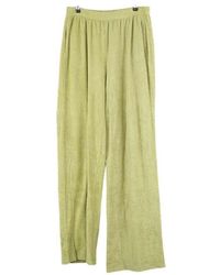American Vintage - Pantalon Pantalon droit en coton vert - Lyst