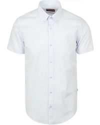Suitable - Chemise Manches Courtes Chemise Coton Slub Bleu Clair - Lyst