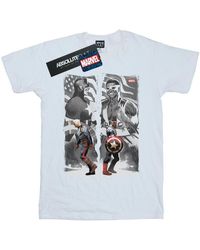 Marvel - T-shirt Falcon And Captain America Split - Lyst