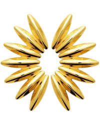 Brillaxis - Boucles oreilles Boucles d'oreilles acier doré - Lyst