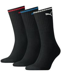 PUMA - Chaussettes De Sports Crew Sock Stripe 3P - Lyst