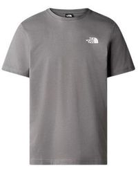 The North Face - T-shirt TEE SHIRT REDBOX GRIS - SMOKED PEARL - S - Lyst