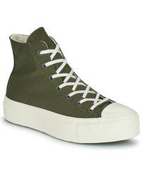 Converse Hoge Sneakers Chuck Taylor All Star Glam Dunk Canvas Hi in het Wit  - Bespaar 30% - Lyst