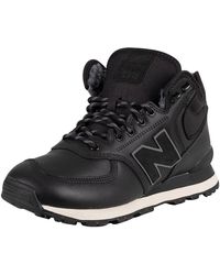 New Balance 574 Leather Mid Cut Trainer Boots Shoes (high-top Trainers ...