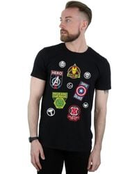 Marvel - T-shirt Avengers Hero Badges - Lyst