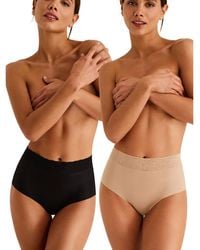 Selmark - Slips Pack X2 Culottes Taille Haute Essential - Lyst
