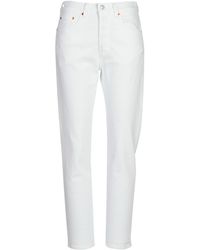Levi's Straight Jeans Levis 501 Crop - Wit