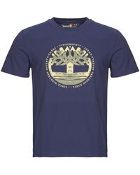 Timberland - T-Shirt Korte Mouw Tree Logo Lake House Graphic Tee - Lyst