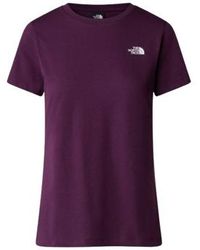The North Face - T-shirt TEE SHIRT SIMPLE DOME VIOLET - BLACK CURRANT PURPLE - M - Lyst