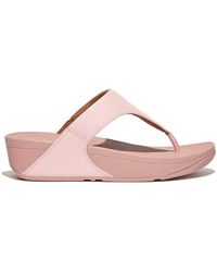 Fitflop - Tongs PANTOUFLE LULU LEATHER TOE-POST ROSE - Lyst